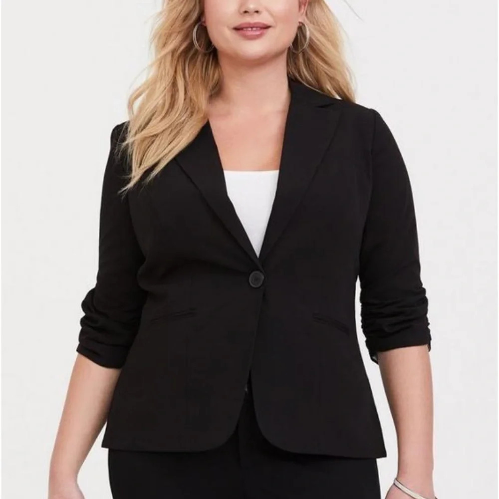 Torrid Studio Gabardine Madison Blazer Black Sz 4